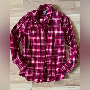 Men’s Lands’ End Flannel — Large
